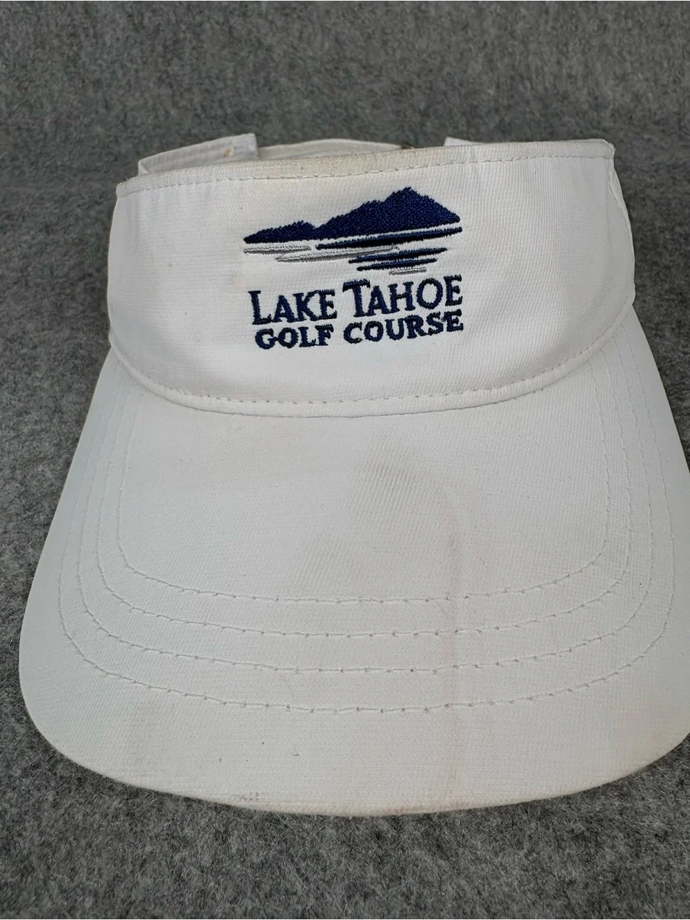 Lake Tahoe Golf Course White Golf Visor Adjustable